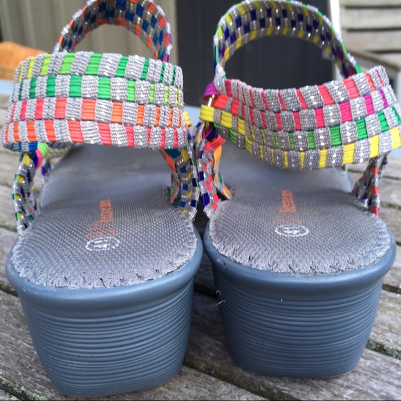 Bernie Mev. Multi Colour Elastic Strap Sandal - Picture 6 of 9